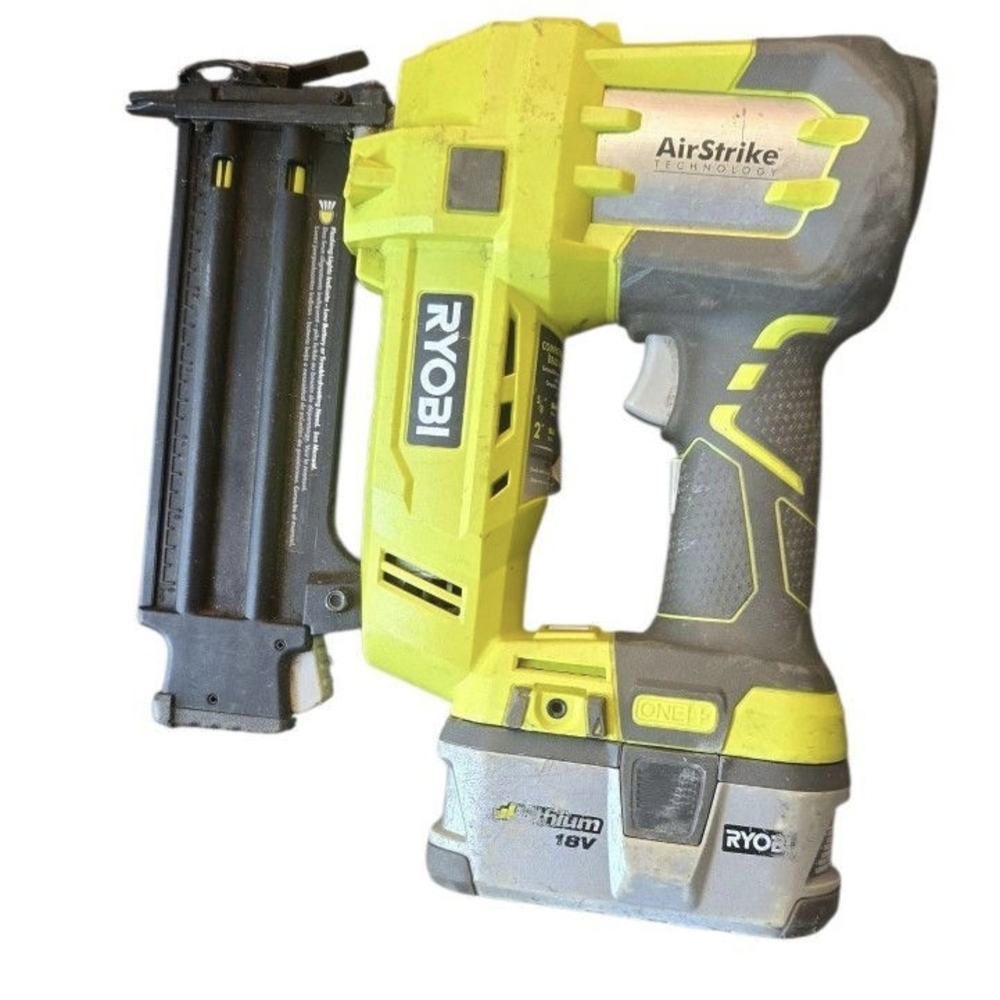 RYOBI Yellow Cordless 18V AirStrike Brad Nailer